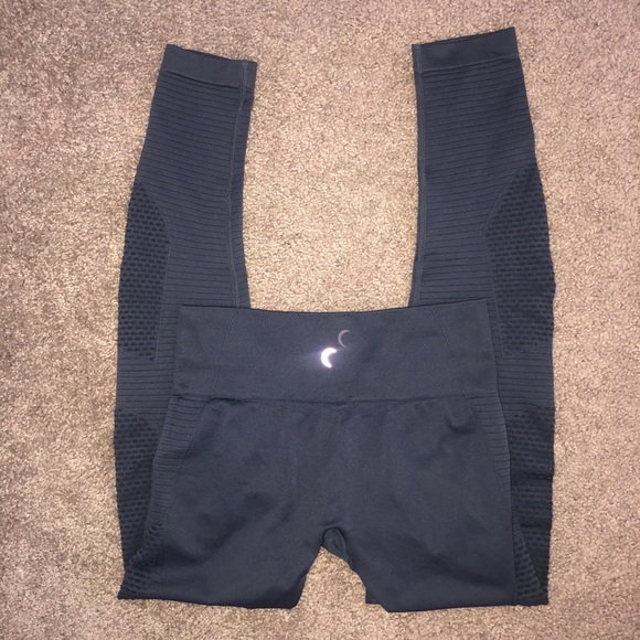 Zyia Active 7/8 Seamless Leggings Charcoal Gray S - Picture 4 of 5